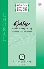 Galop Unison/Two-Part choral sheet music cover Thumbnail